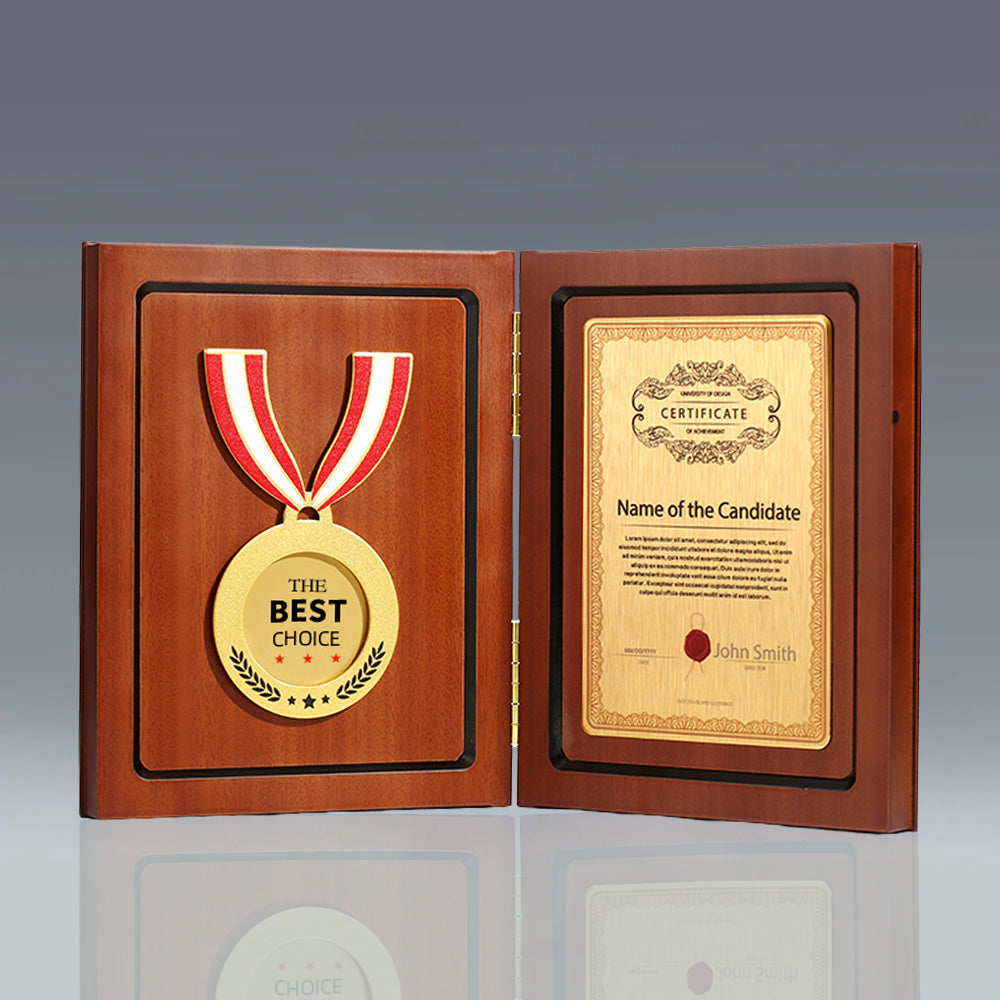 Foldable Solid Wood Plaque Trophy