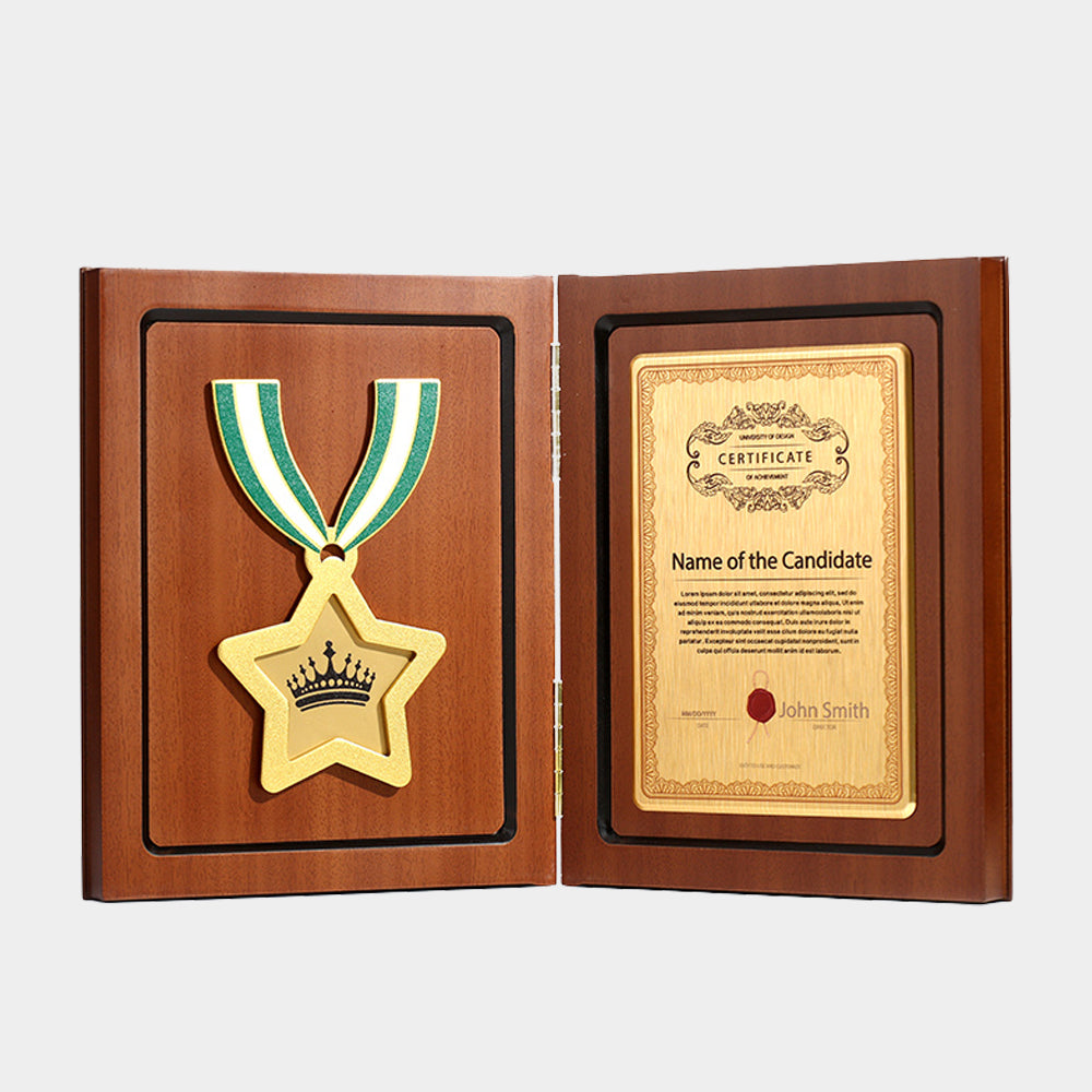 Foldable Solid Wood Plaque Trophy