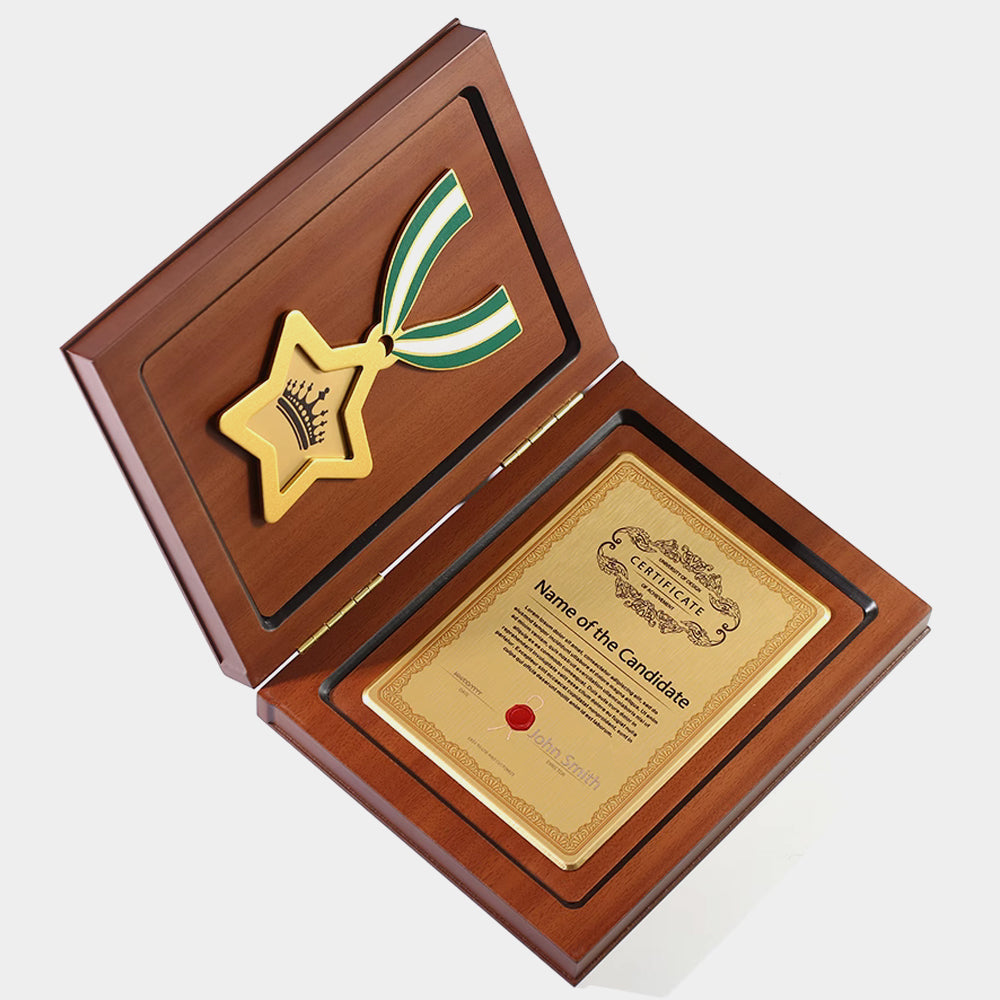Foldable Solid Wood Plaque Trophy