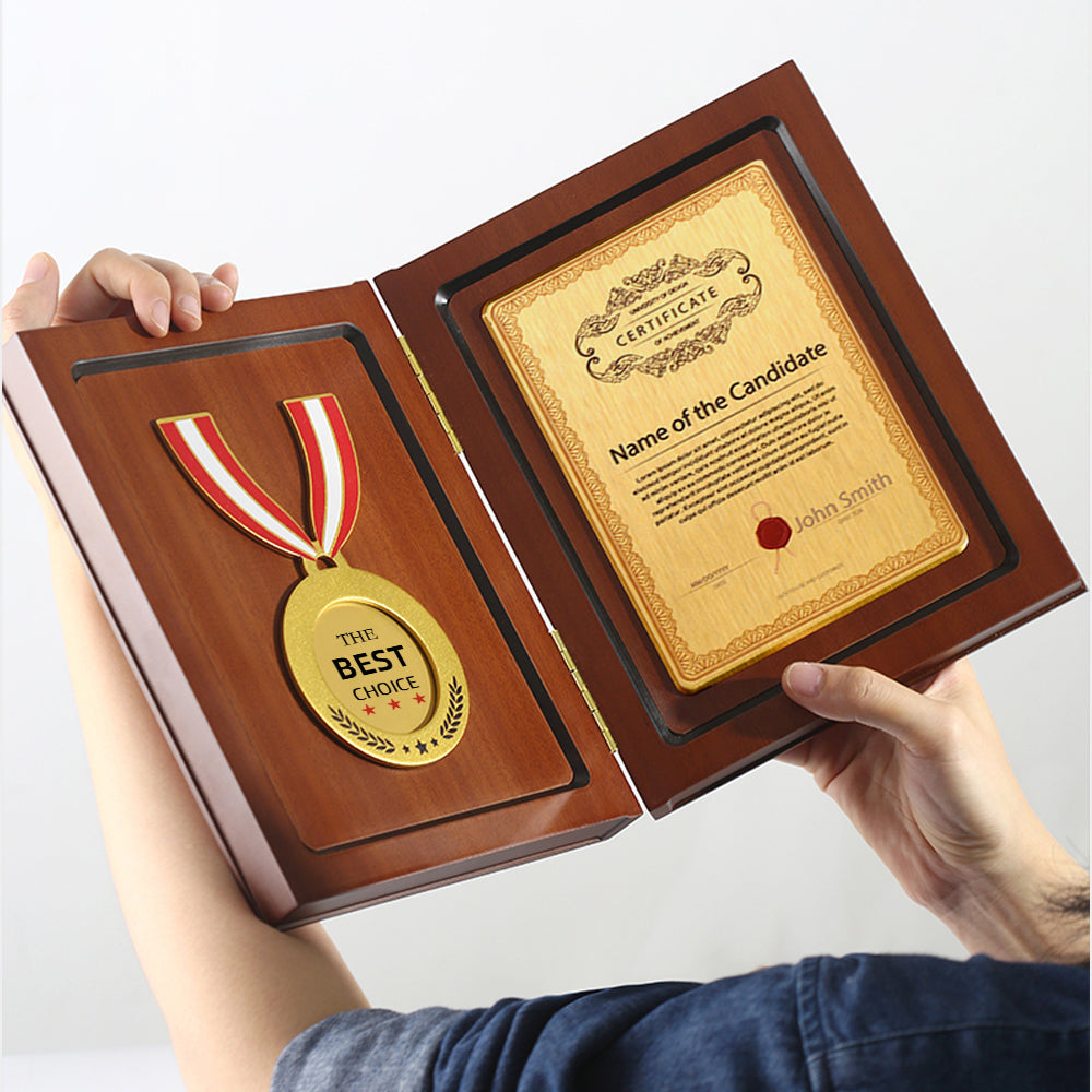 Foldable Solid Wood Plaque Trophy