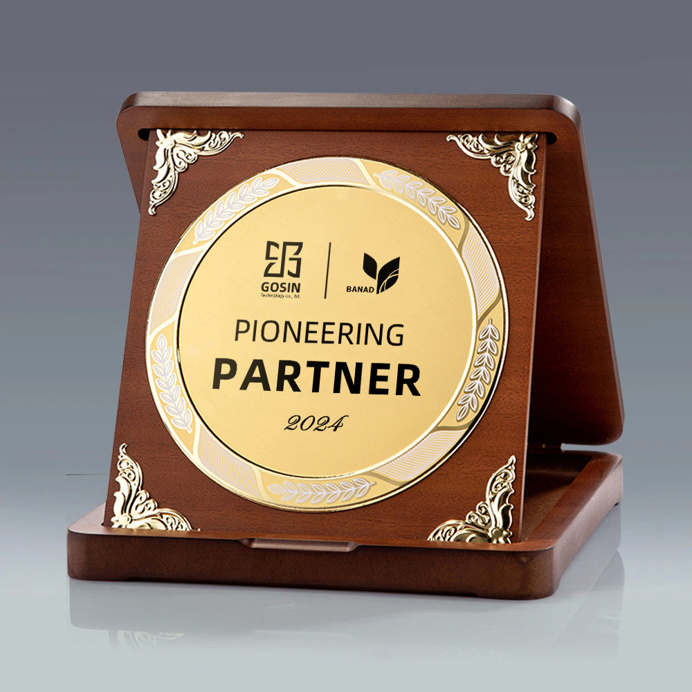 Metal-Edged Folding Wooden Box Trophy  BG20-48