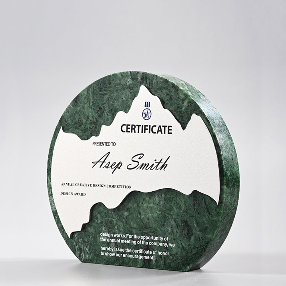Round Marble Certificate Trophy