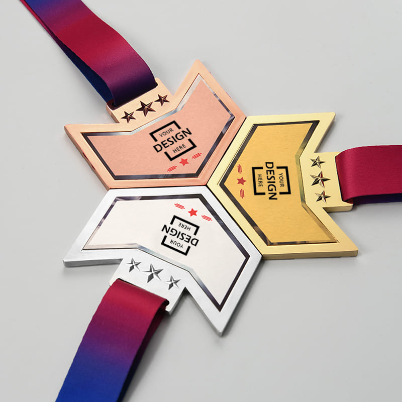 Three-in-one Spliced Metal Medal