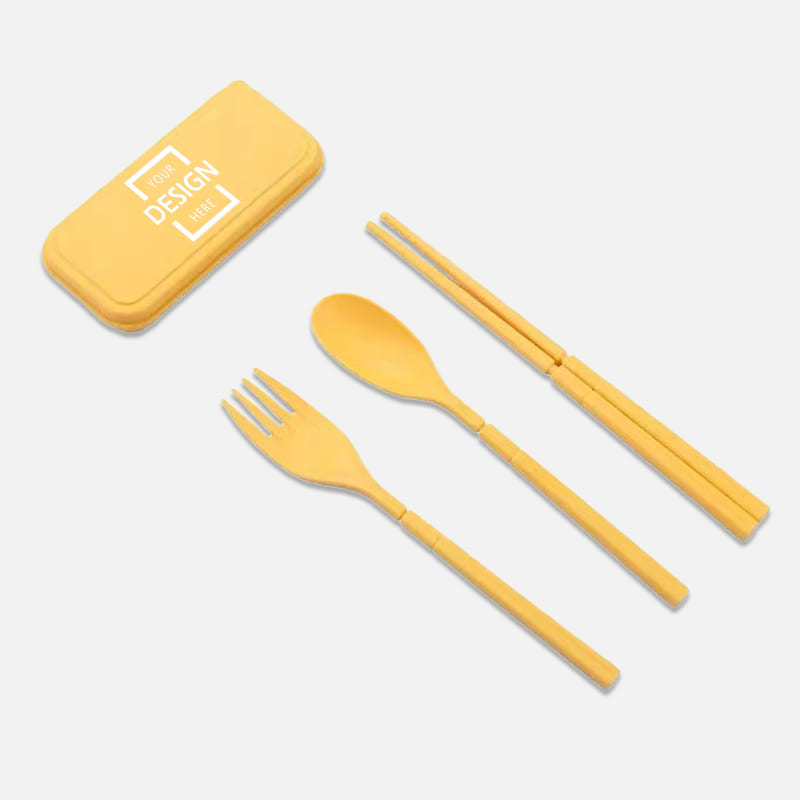 Environmentally Friendly Wheat Straw Folding Tableware Corporate Gifts