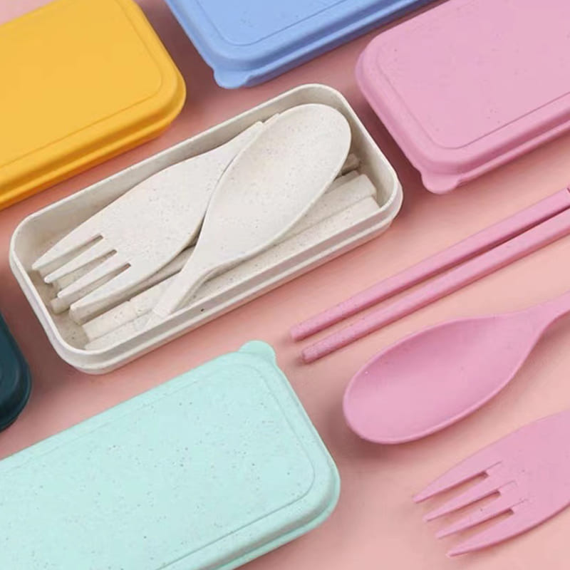 Environmentally Friendly Wheat Straw Folding Tableware Corporate Gifts