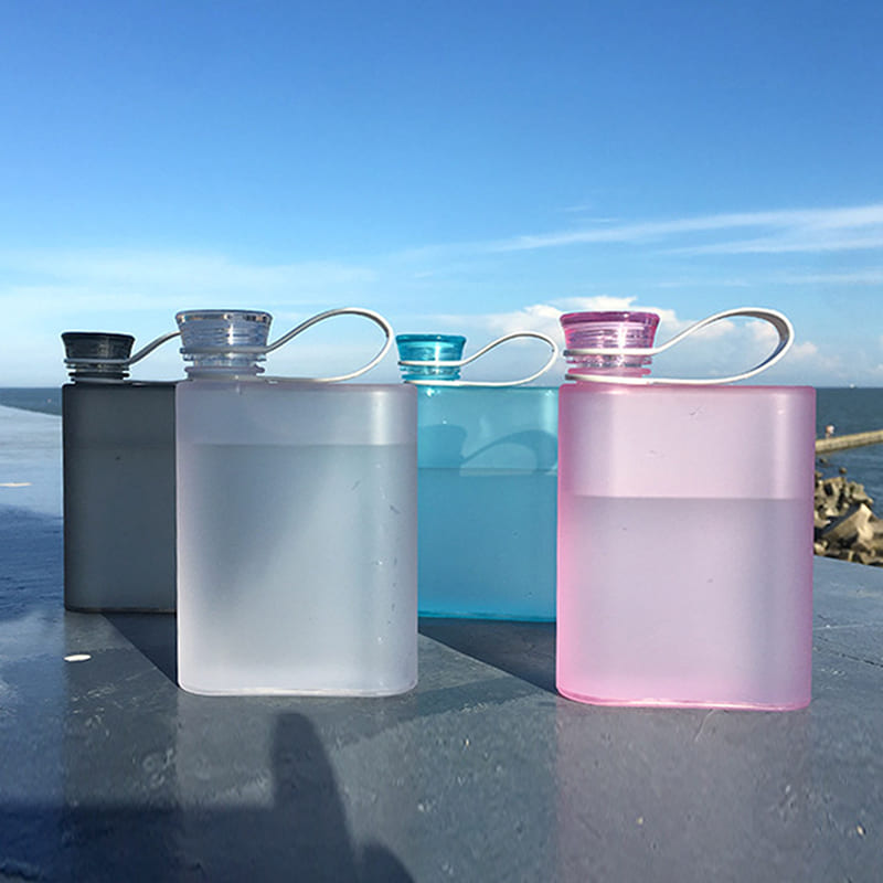 Frosted Square Flat Water Bottle