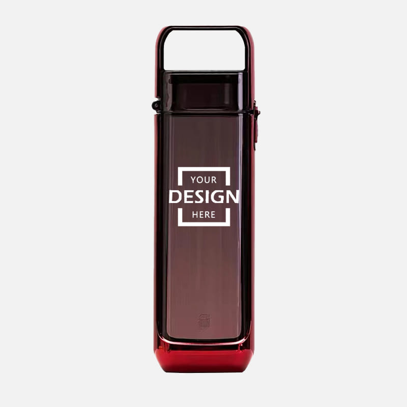 Portable metal square water bottle