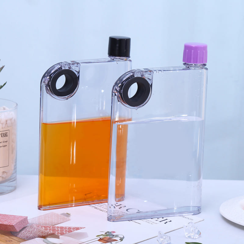 Featured square flat water bottle